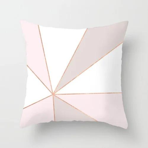 Pink Marble Geometric Series Pillowcase Home Fabric Craft Sofa Back Cushion Cushion Cover Living Room Pillow