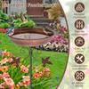 Garden Birdbath Vintage Standing Birdbath or Birdfeeder Bird Bath Feeder Bowl for Yard Patio Outdoors Garden Iron Pedestal Stake