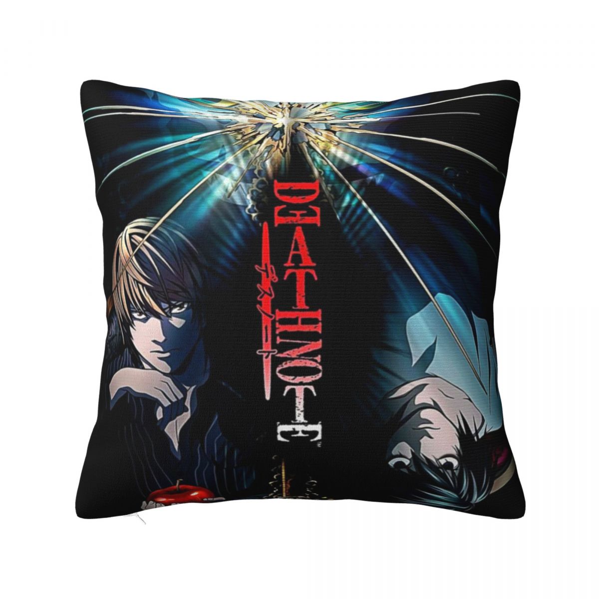 Тетрадь смерти Шинигами Квадратные наволочки Аниме Лоулайт Лайт Ягами Наволочка для подушки Декоративная наволочка для гостиной 18 30cm x 30cm