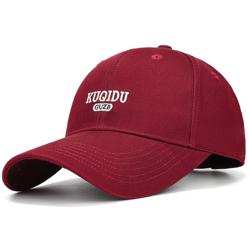 

Бейсболка для пары с вышивкой «Большая голова», уличная студенческая кепка от солнца красный