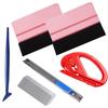 Car Film Tool Set: Includes Scraper, Blade Cutter, Paper Cutter, Gap Sealer, Edge Sealer, and Seam Scraper.