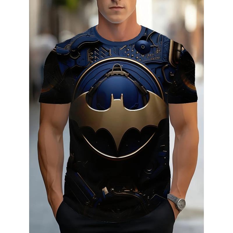 Mens Batman 3D Graphic T-Shirt Modern Superhero Apparel Marvel Anime T shirt S