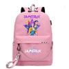 Witch  Girl Group Print Student Backpack Iron Chain Trendy Backpack USB Backpack