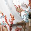 Ocean Coral Fish Watercolor Sheer Curtains For Living Room Kitchen Window Curtains Bedroom Tulle Voile Curtains