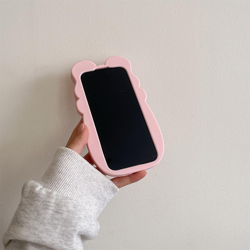 For iPhone 16 Pro Silicone Case Cute Snot Pig Design Shockproof Phone Back Cover