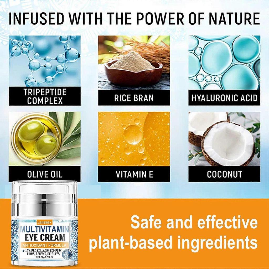 Collagen Eye Cream for Dark Circles and Puffiness, Anti-Aging Eye Cream for Wrinkles, Firming & Repair Under Eye Moisturizer for Hydrating Reduce Fine