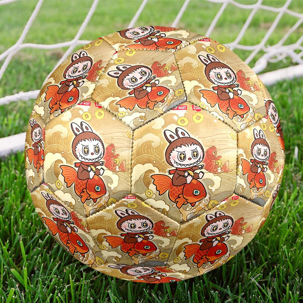 Labubu Print Size 5 Soccer Ball, Standard Match Football for Sports Game and Team Practice, Ideal Gift for Soccer Fans