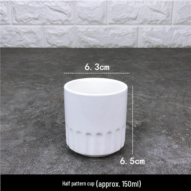 Pure White Ceramic Tea Cup Set for Hotels and Restaurants Default