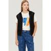 Sheer Hooded Zip Vest Bakvf4541