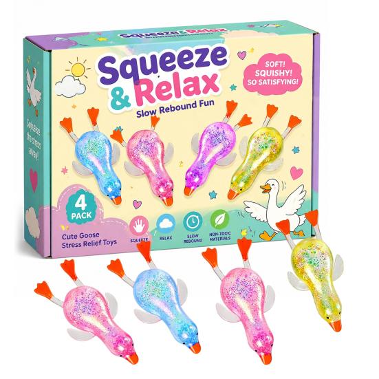 1 Set Stress Relief Squeeze Toy Duck Rabbit Animal Love Heart Pinch Sensory Toy