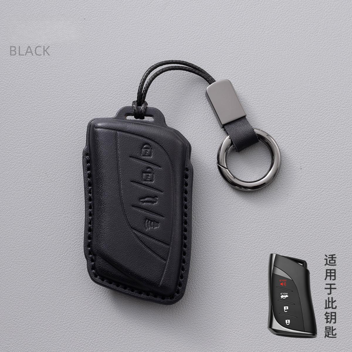 Housse de protection pour clé intelligente de voiture en cuir véritable Porte-clés Pour Lexus Nx Es Ux Us Rc Lx Gx Is Rx 200 250H 350H Ls 450H 260H 300H Ux200 Porte-clés Only Key Case