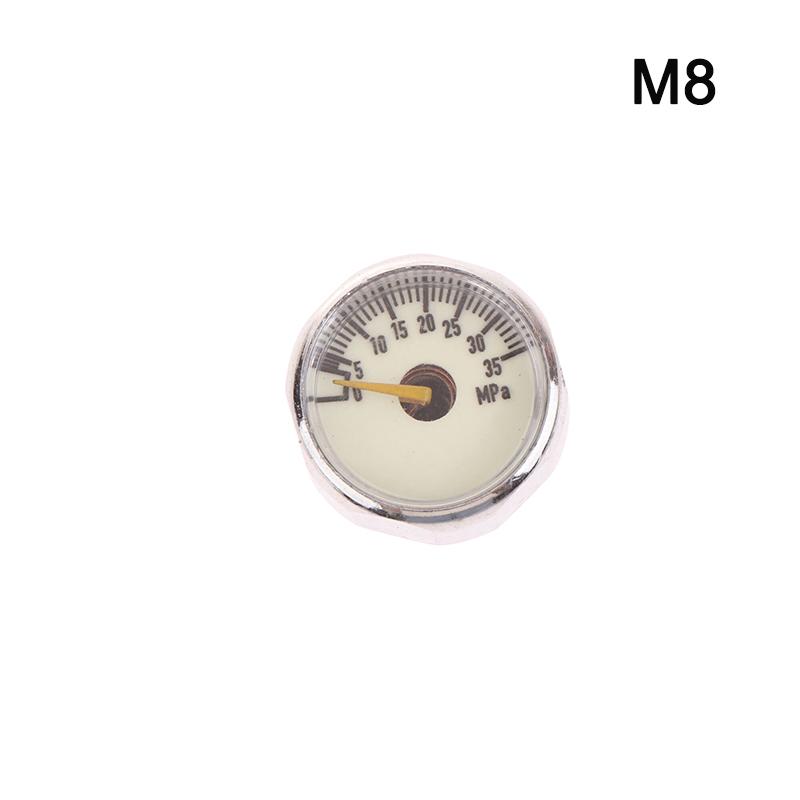 Air Mini Micro Pressure Gauge Manometer | Thread M10 M8 | 5Mpa 10Mpa 20Mpa 30Mpa 35Mpa 40Mpa 300Bar 3500Psi 5000Psi 6000Psi