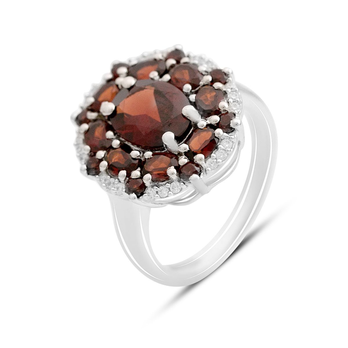 

Silver ring with natural garnet 4.589ct, product weight 6.27 g (2166290) 18.5 темні цукерки apple червоний колір