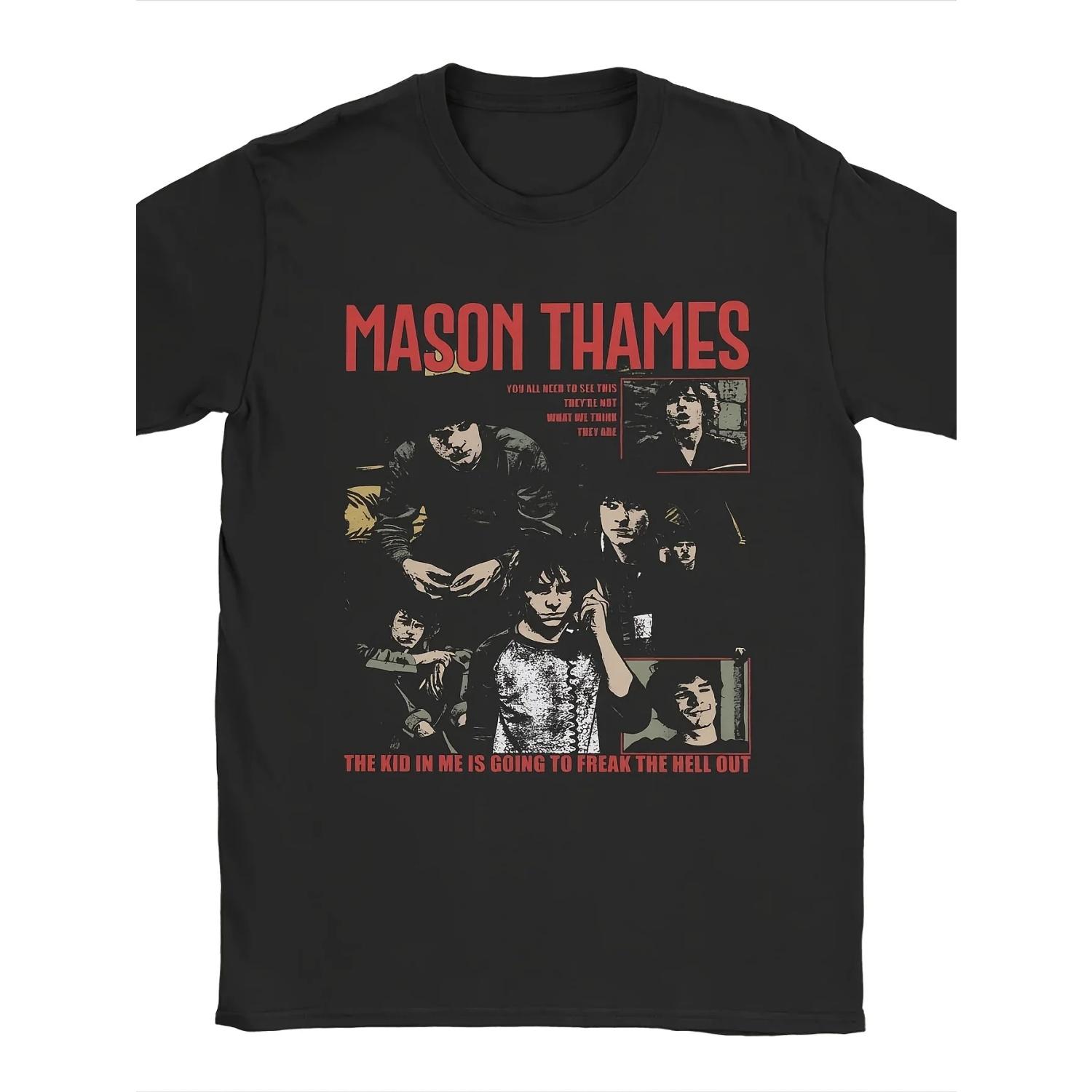 

Mason Thames 18 Actor T-shirt _ Men s Summer T-shirt, Fashion Pattern, Short Sleeve, Y2K Casual Top, Round Neck Regular Style S чёрный