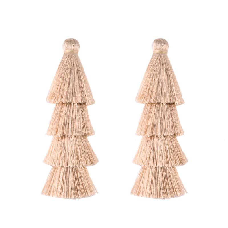 4pcs/lot Gradient Tassel Pendants Four Layers Polyester Tassel Pendants For Jewelry Making DIY Earrings Charms Accessories