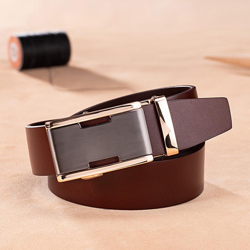 

Универсальный костюмный мужской ремень из натуральной кожи, деловой, из лицевой коровьей кожи, ремень из натуральной кожи от известного бренда