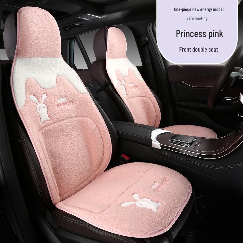 Universal Plush Winter Car Seat Cushion - Thick, Warm, Goddess Style for Five-Seaters