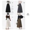 Women's A-Line Pleated High-Waist Midi Skirt
