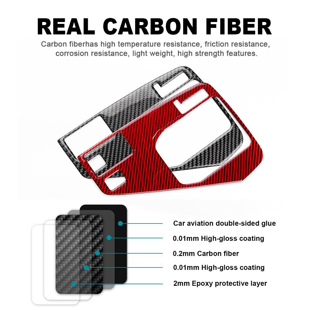 For USDM For Subaru Crosstrek Impreza 2025 Real Soft Carbon Fiber LHD Sticker Car Gear Shift Panel Interior Trim Accessories