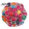 Palm-sized Stress Ball Rainbow Wood Grain Squeeze Soft TPR Fidget for Hand Kneading Toy Relief Moldable Slow-Rising Portable Decompression Gadget Kids