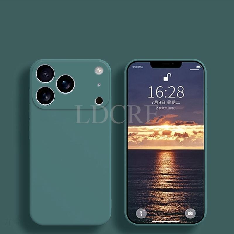 For iPhone 17 Pro Max Case Liquid Silicone Cover For iPhone 17 Pro Max 17 Air Case TPU Plain Rubber Protector Case Cover