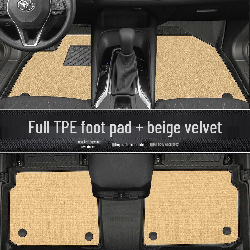 All-Weather Floor Mats for Toyota Vios - Full Coverage TPE Foot Mats with Driver's Seat Original Carpet Replacement.