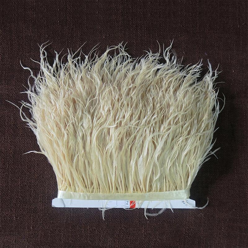 Natural Ostrich Feather Ribbon Trim 10M Diy Sewing Decor for Wedding Dress Clothing Craft Needlework Handicraft Feather Cloth