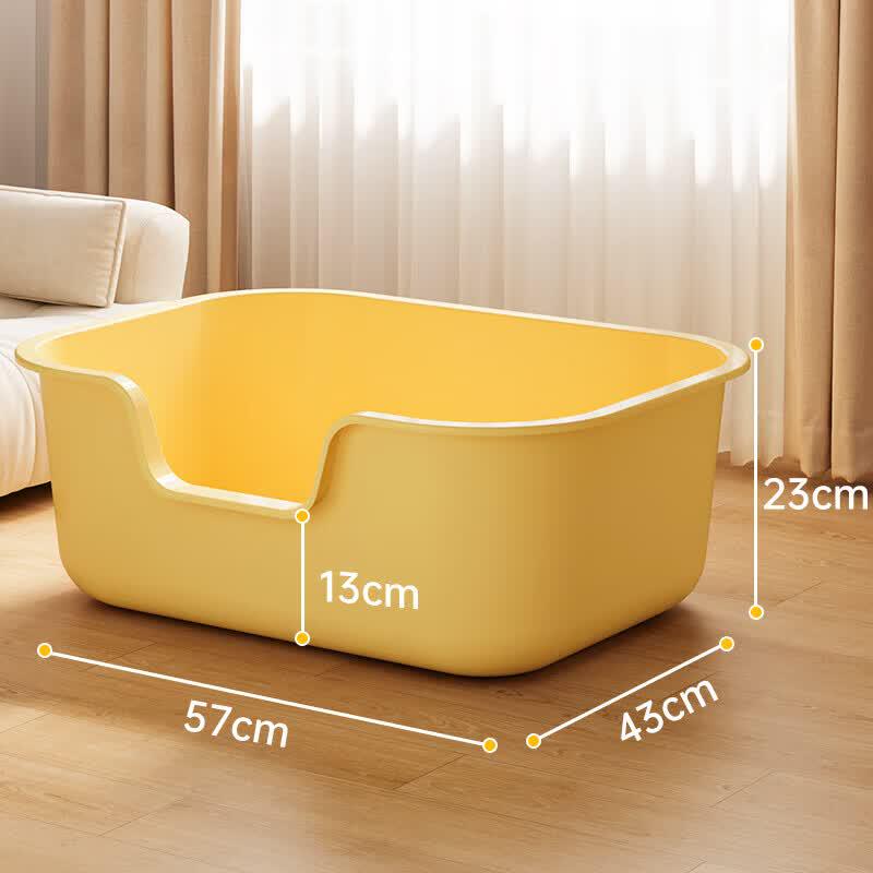 Wang Yejun Extra Large Open Cat Litter Box