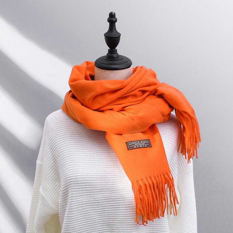 Autumn and winter cashmere scarf women's winter, annual meeting solid color imitation cashmere scarf, Dongdaemun scarf scarf shawl