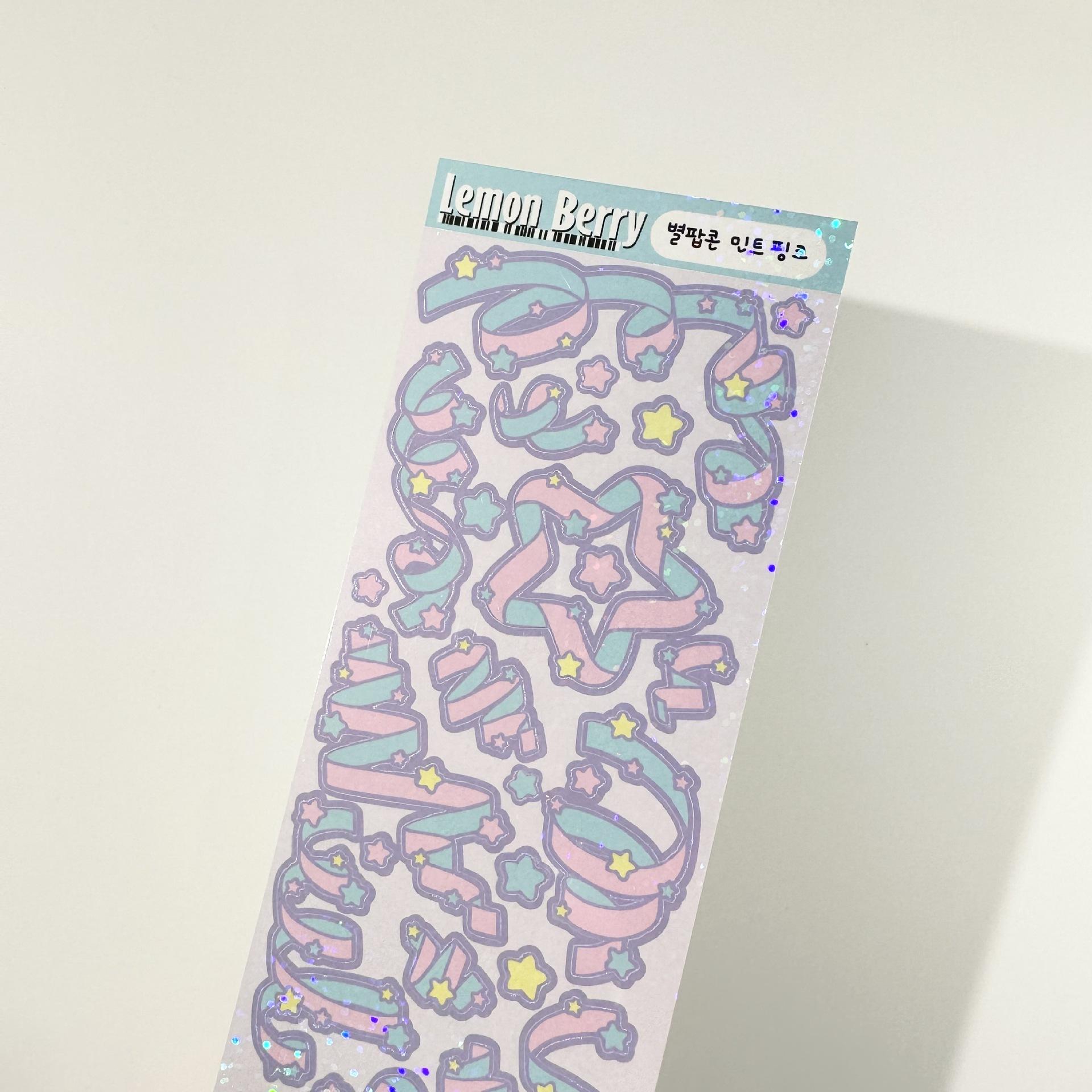 Корейские популярные наклейки со звездами и лентами Ins Handbook Small Card Goo Card — фото 6