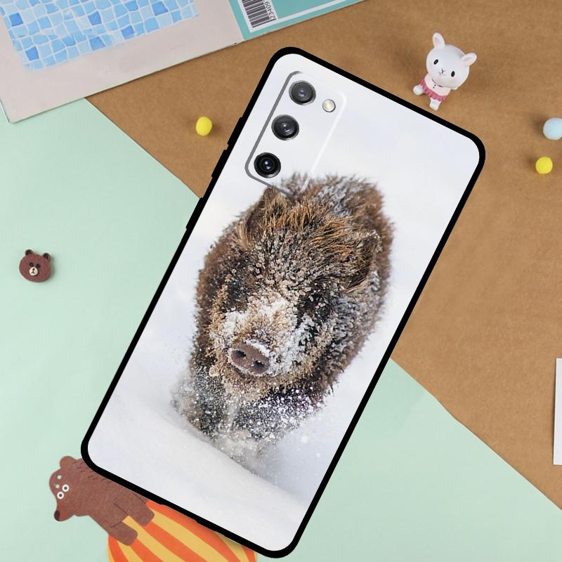 Wild Boar Pig Brown Soft Case For Samsung Galaxy S25 Ultra S9 S10 S20 S22 S21 Plus S23 FE S24 Ultra Funda Cover
