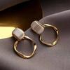 Fashionable Circle Earrings, High-end Feel, Personalized Trend, Earrings, Niche, Versatile, Light Luxury Earrings for Women