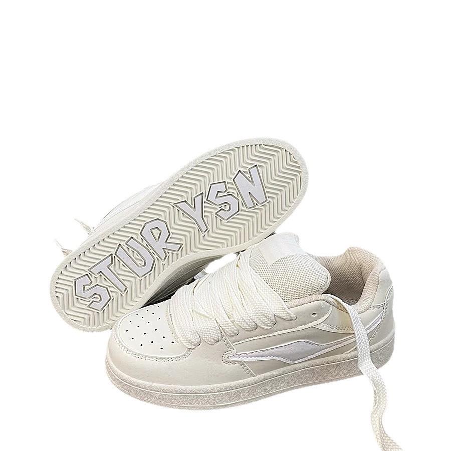 Hong Kong Style Women's Shoes Niche Bread Shoes Ins Tide 2025 Spring New Versatile Fashion Platform White Shoes Casual Board Shoes