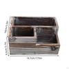 Desk Organizer Wood Pen Holder Portable Compartments Desktop Storage Remote Control for