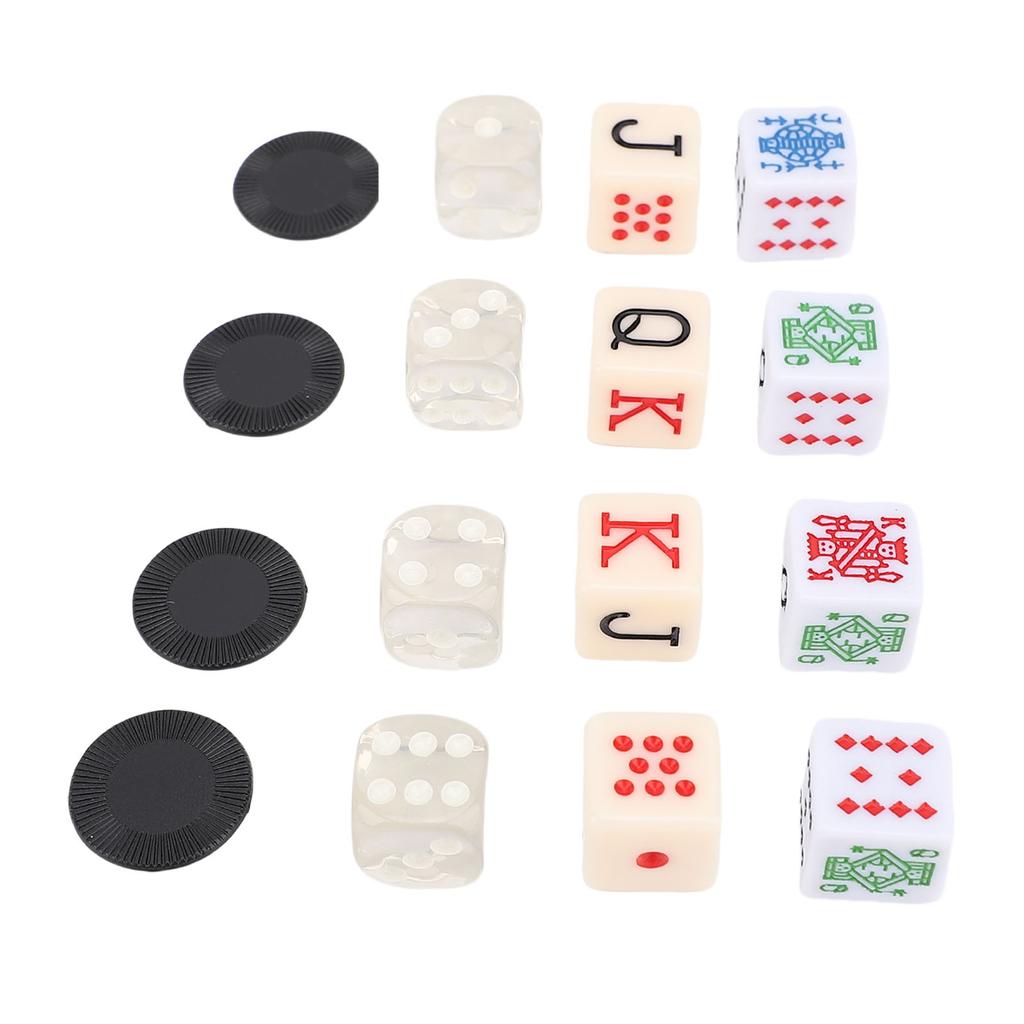 6 Sided Dice Impact Proof Fun Educational 0.63 X 0.63 X 0.63in Plastic Colorful Disc for Board
