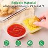 Lot de 20 Récipients à Snacks à Double Compartiment pour Dips, Sauces et Garnitures, Récipients en Plastique avec Couvercles