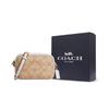 Coach Jamie 20 Classic Monogram Heart Adjustable Shoulder Strap Zipper Closure Crossbody Bag Small Women Crossbody Bag Khaki Pink CO940-IMOTV