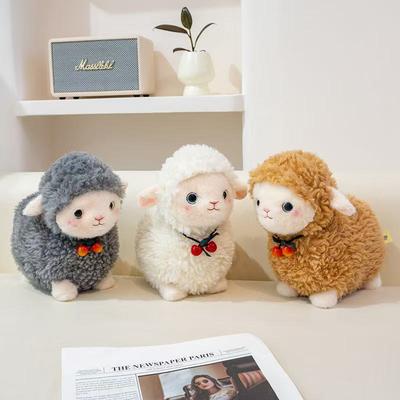 25/35cm New Simulated Sheep Doll Stuffed Plush Toy Cartoon Anime Cute Pillow Suitable Birthday Gift for Children Fun Doll