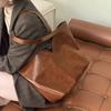 Vegetable Tanned Leather Simple Leather Tote Bag Shoulder Bag Large Capacity Women'S Bag Underarm Bag Handbag Cowhide