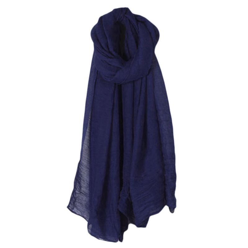 Fashion New 16 Colors Women Long Scarf Wrap Scarves Vintage Cotton Linen Large Shawl Hijab Elegant Solid Black Red White