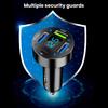 66W Car Super Fast Charger with 4 USB Ports LED Display Real-time Battery Monitoring PD QC3.0 2.4A Car Charger for Phone Tablet