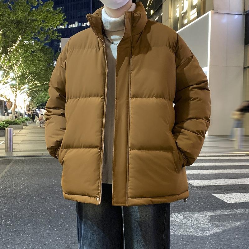 

Новое зимнее пальто большого размера M-8XL с хлопковой подкладкой, утолщенный тепловой воротник-стойка, повседневная куртка с перегородками 4XL коричневый