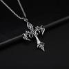Men's Flame Cross Totem Retro Pendant Necklace