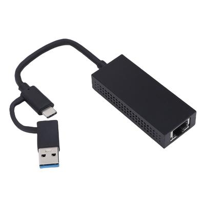 USB Type C Dual Port To RJ45 2.5G   Adapter Aluminum Alloy Wired   Adapter Ethernet Converter for Laptop