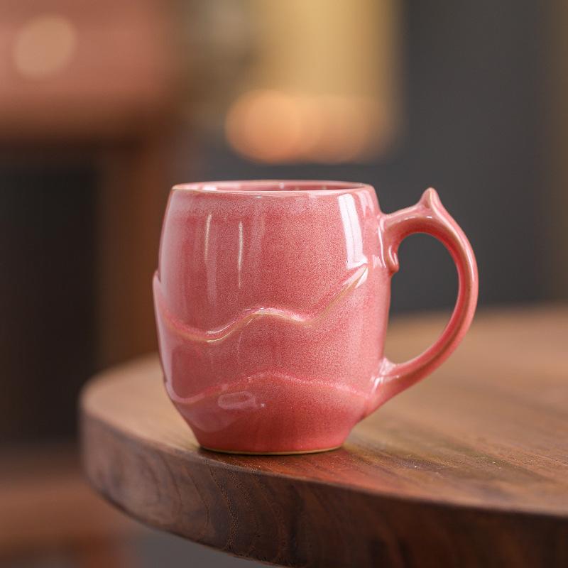 Nordic Ceramic Coffee Cup Latte Latte Flower Afternoon Tea Cup High Value Household Water Cup Mug