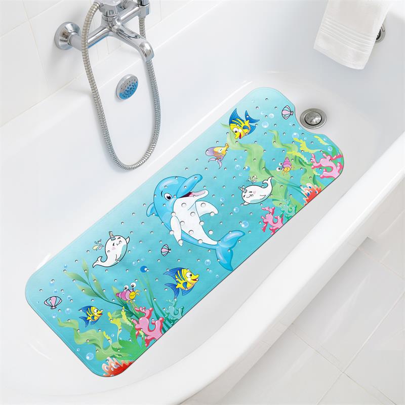 Gyermek Csúszásmentes Rajzfilm Fürdőszobai Szőnyeg - Mosható Ovális Biztonsági Zuhanyzótálca Padló Szőnyeg