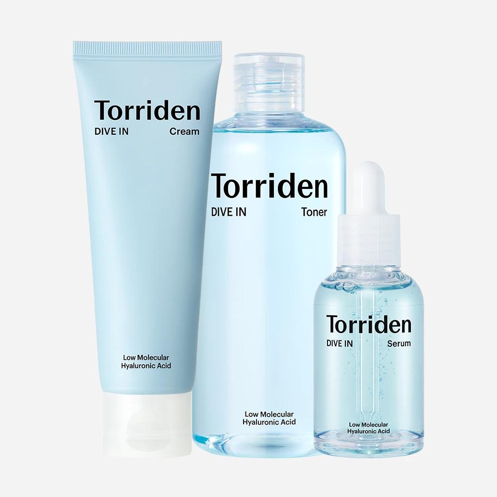 [3-Piece Set] Dive In Low Molecular Weight Hyaluronic Acid Serum 50ml + Toner 300ml + Cream 80ml