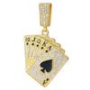 European & American Hip-Hop Cuban Chain Poker Card Pendant Men's Necklace
