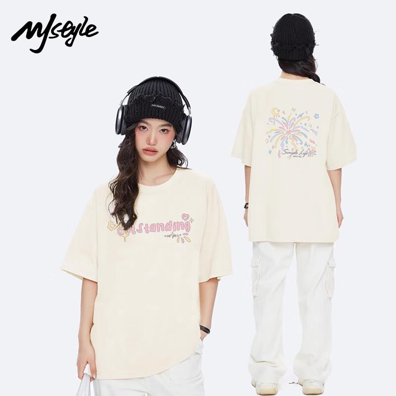 MJ STYLE Women s Loose Fit Cotton Print T-Shirt S