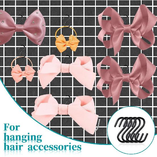 Mozeat Lens 60 Pack 1 Inch Small S Hooks for Hanging, Black Mini Ornament Hooks, Metal Heavy Duty Mini S Hooks for Jewelry, Necklaces, Plants,